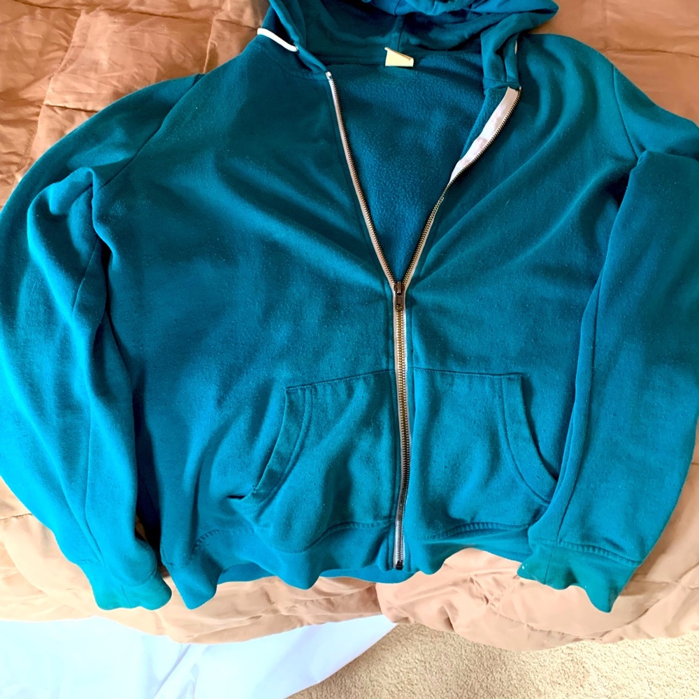 Zip up sweat shirt with hood